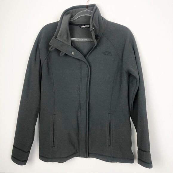 THE NORTH FACE | Charcoal Gray Full Zip Snap Jacket Large Buttons Women’s Size L - Picture 1 of 7